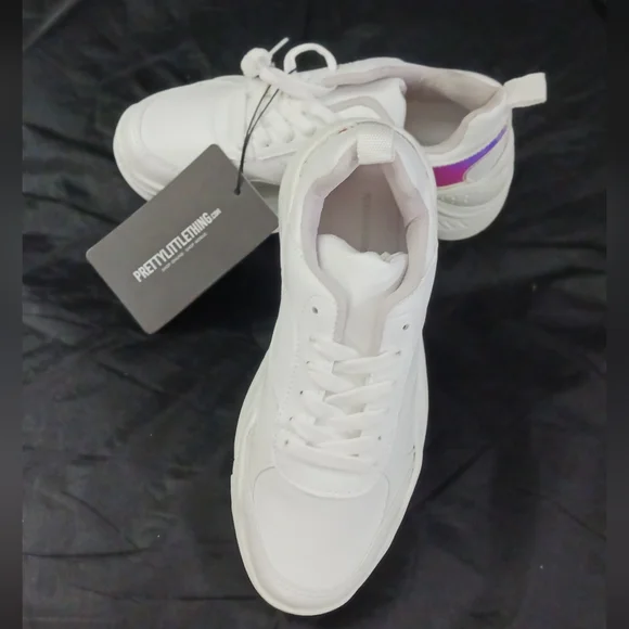 PLT White chunky holographic sneakers - Picture 5 of 9